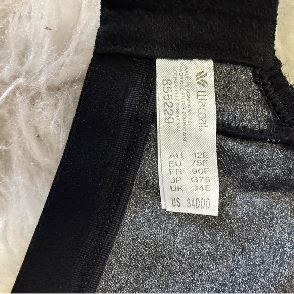 Wacoal Brandi Underwire Sports Bra 852229 Gray Black Size 34DDD - Picture 4 of 5
